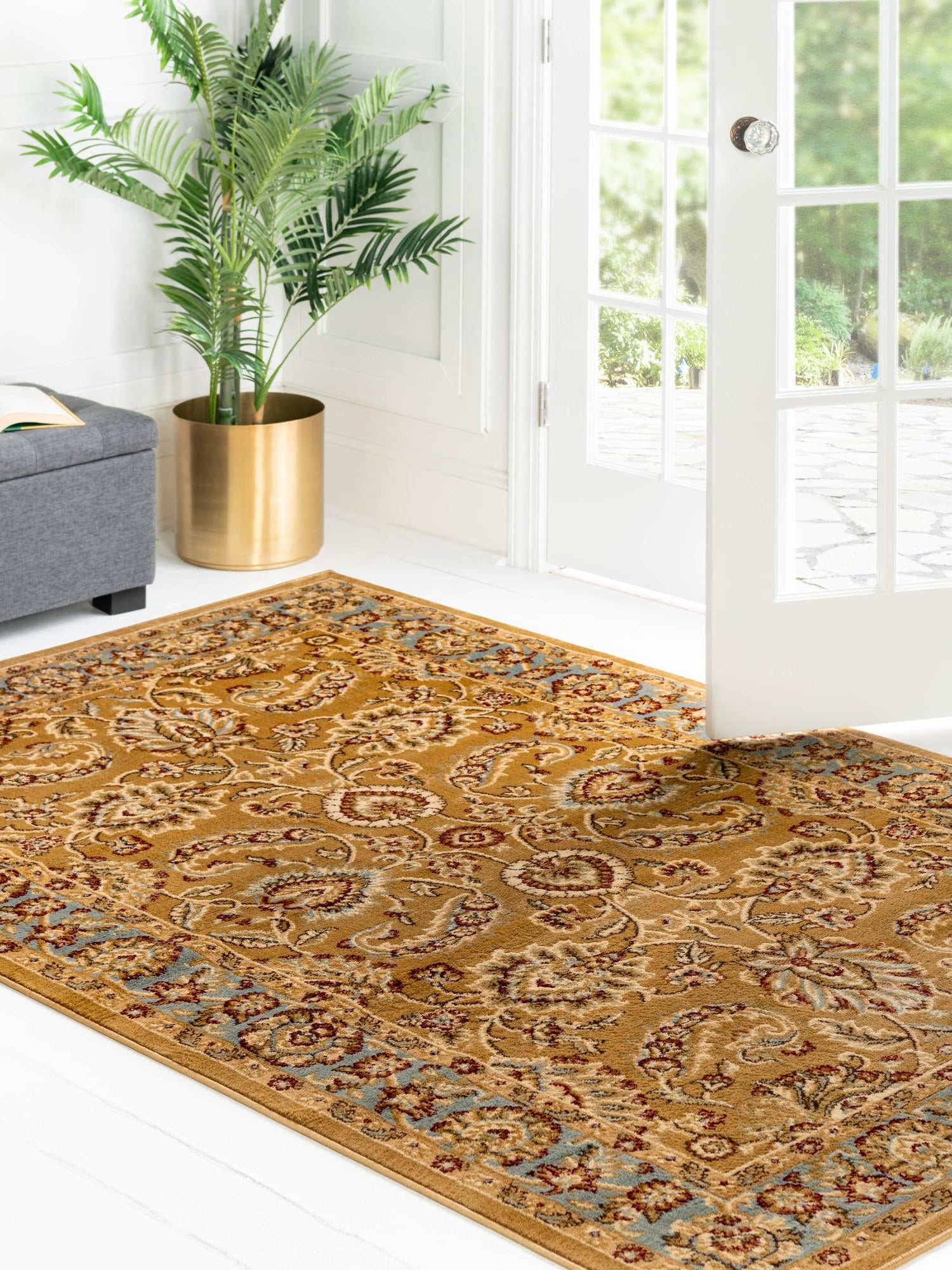 Dark Yellow 5' 3 x 8' Voyage Rectangle Area Rug