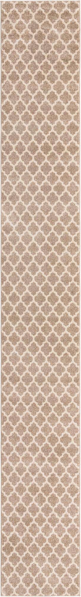 Light Brown 2' 7 x 19' 8 Trellis Runner Area Rug