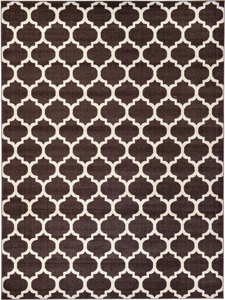 Chocolate Brown 10' x 13' 1 Trellis Rectangle Area Rug