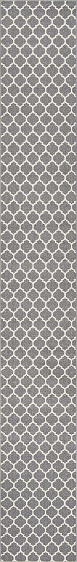 Dark Gray 2' 7 x 19' 8 Trellis Runner Area Rug