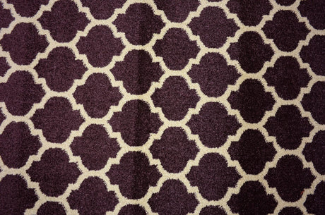 Purple 2' 7 x 19' 8 Trellis Runner Area Rug Geometric Modern Unique Durable Easy Clean Carpet for Contemporary Interior Design for Sale at Rug Engine