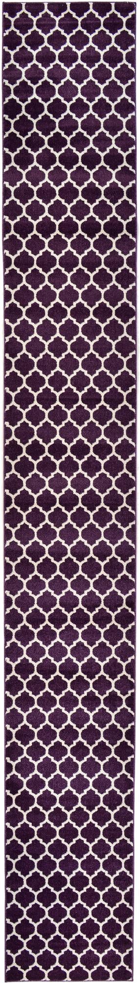 Purple 2' 7 x 19' 8 Trellis Runner Area Rug