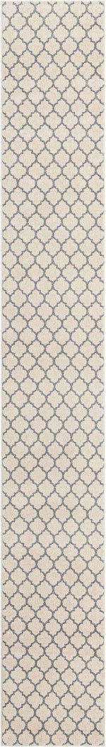 Beige and Gray 2' 7 x 19' 8 Trellis Runner Area Rug