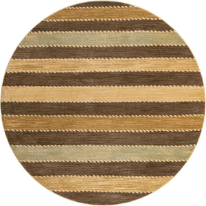 Brown 6' 1 x 6' 1 Fars Round Area Rug 100% Polypropylene Unique Traditional Carpet for Classical Living, Dining Room & Office Spaces for Sale at Rug Engine