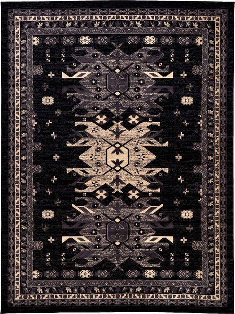 Black 10' x 13' 1 Taftan Rectangle Area Rug
