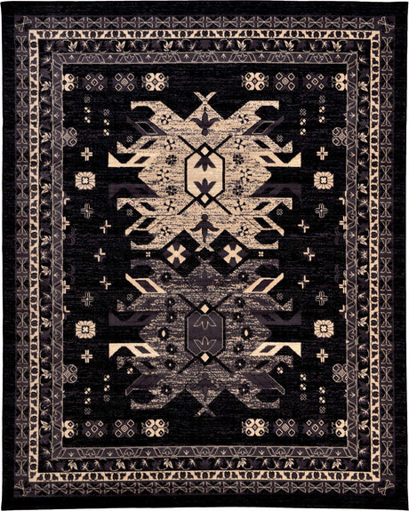 Black 7' 10 x 10' Taftan Rectangle Area Rug