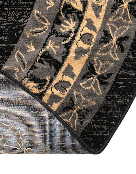 Black 7' 10 x 7' 10 Taftan Round Area Rug