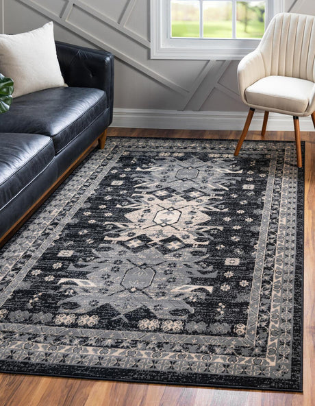 Black 2' x 3' 1 Taftan Rectangle Area Rug