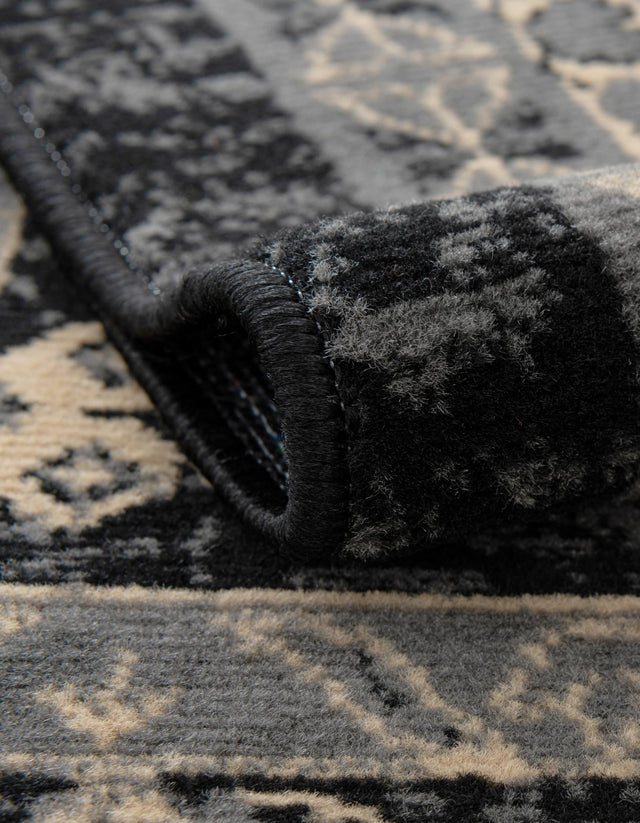 Black 5' 3 x 8' Taftan Rectangle Area Rug