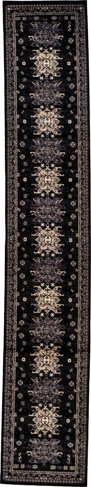 Black 3' 1 x 16' 5 Taftan Runner Area Rug