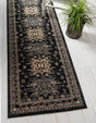 Black 2' 7 x 10' Taftan Runner Area Rug