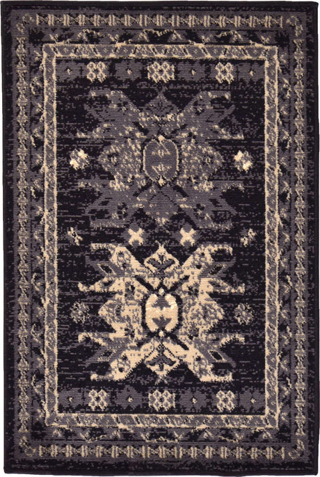 Black 2' x 3' 1 Taftan Rectangle Area Rug