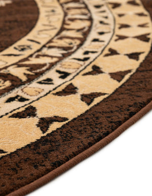 Brown 7' 10 x 7' 10 Taftan Round Area Rug