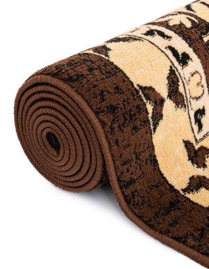 Brown 7' 10 x 7' 10 Taftan Round Area Rug