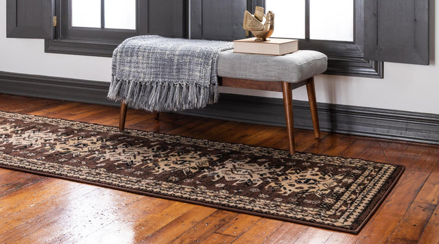 Brown 3' 1 x 16' 5 Taftan Runner Rug