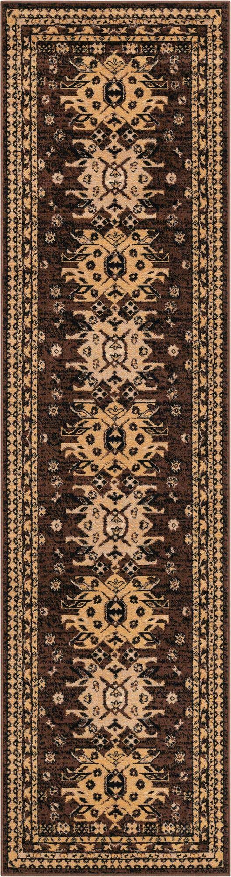 Brown 2' 7 x 10' Taftan Runner Area Rug