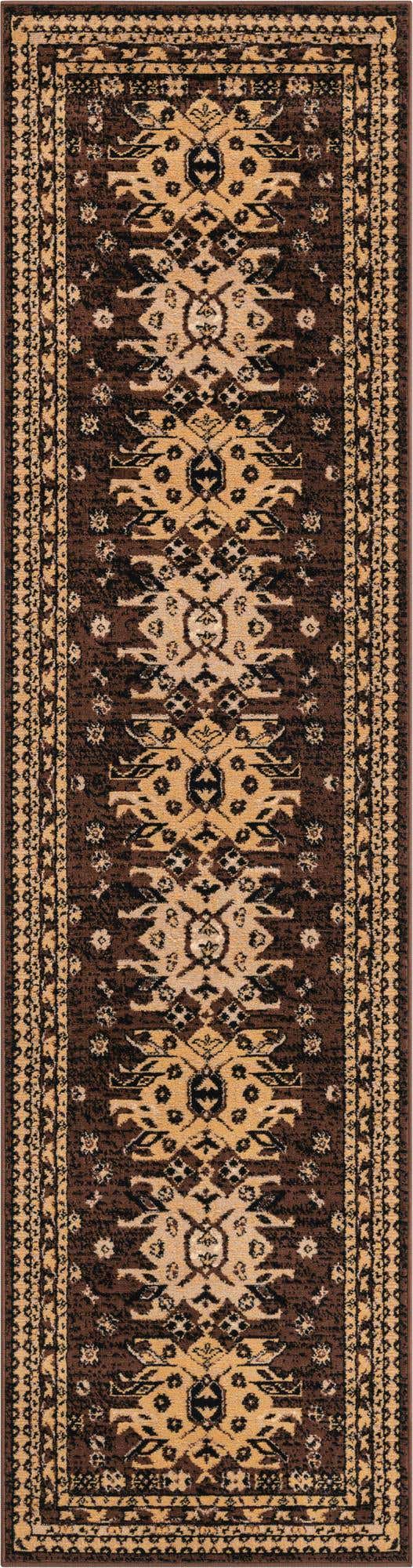 Brown 2' 7 x 10' Taftan Runner Area Rug