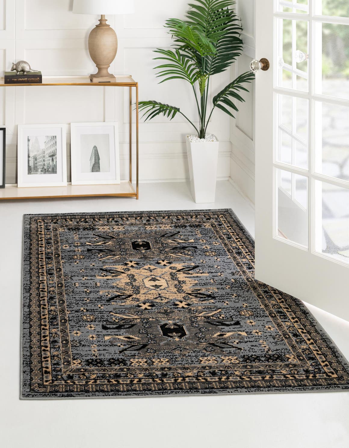 Gray 7' 1 x 10' Taftan Rectangle Area Rug