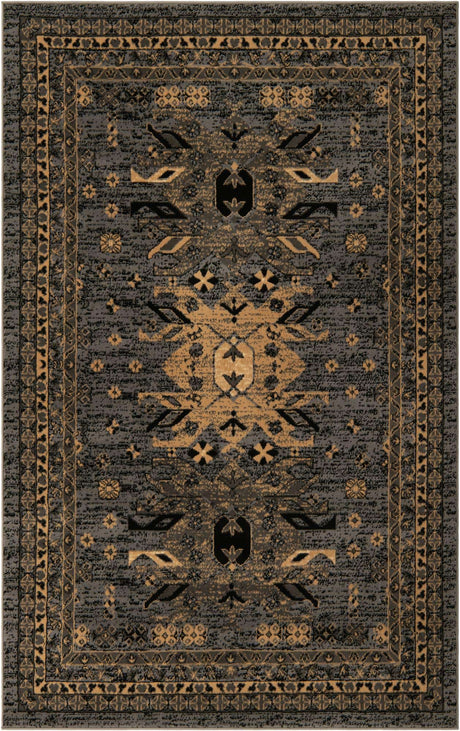 Gray 5' 3 x 8' Taftan Rectangle Area Rug