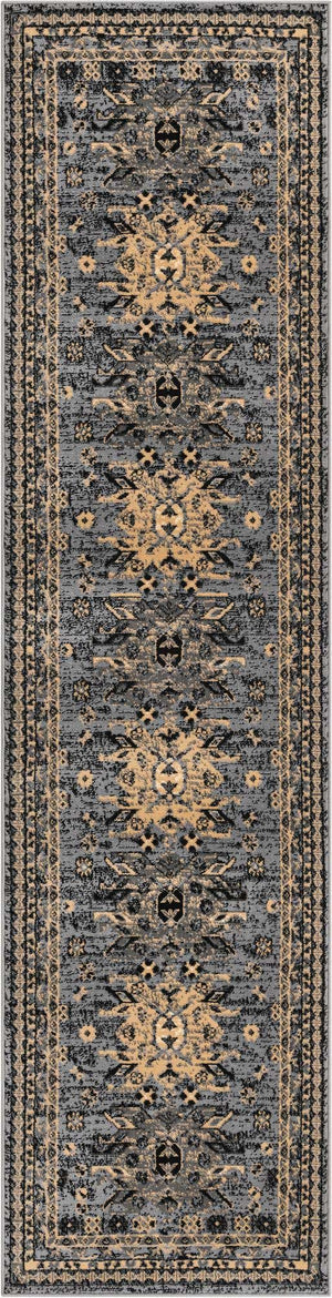 Gray 2' 7 x 10' Taftan Runner Area Rug