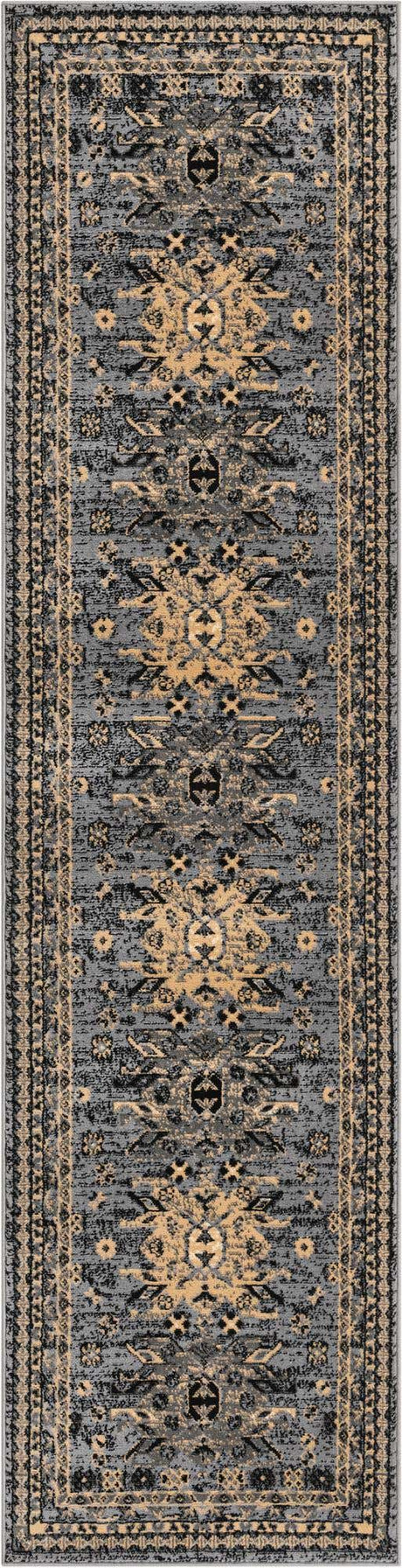 Gray 2' 7 x 10' Taftan Runner Area Rug