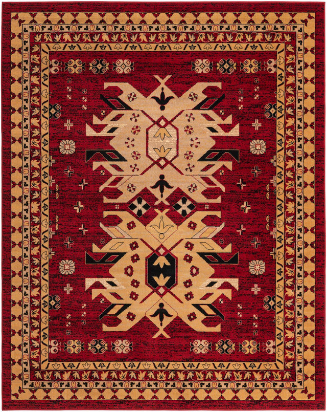 Red 8' x 10' Taftan Rectangle Rug
