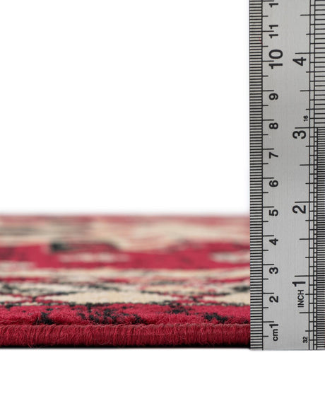 Red 6' 1 x 9' Taftan Rectangle Area Rug Durable 100% Polypropylene Classic Traditional Design Easy Clean Carpet for Home Interiors for Sale at Rug Engine