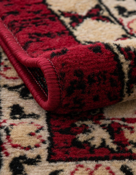 Red 2' x 3' 1 Taftan Rectangle Area Rug Durable 100% Polypropylene Classic Traditional Design Easy Clean Carpet for Home Interiors for Sale at Rug Engine