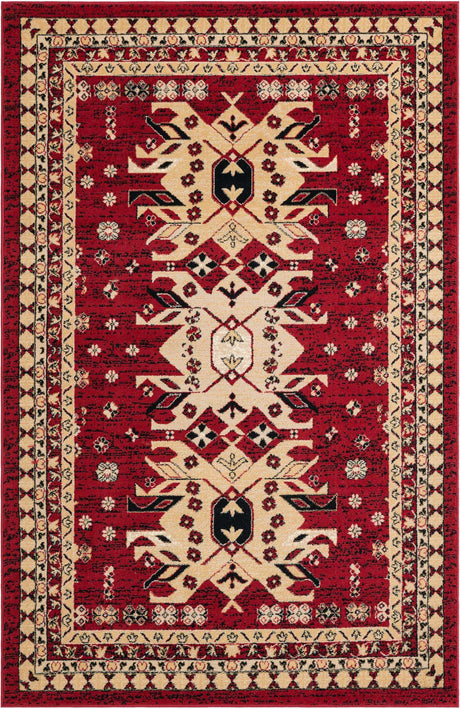 Red 5' 3 x 8' Taftan Rectangle Area Rug