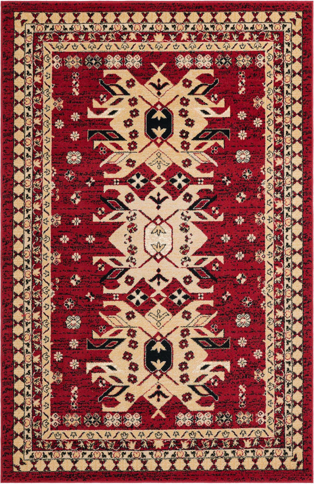 Red 5' 3 x 8' Taftan Rectangle Area Rug