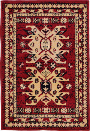 Red 2' x 3' 1 Taftan Rectangle Area Rug