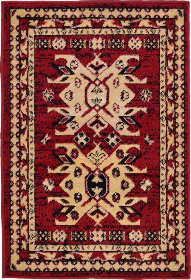 Red 2' x 3' 1 Taftan Rectangle Area Rug