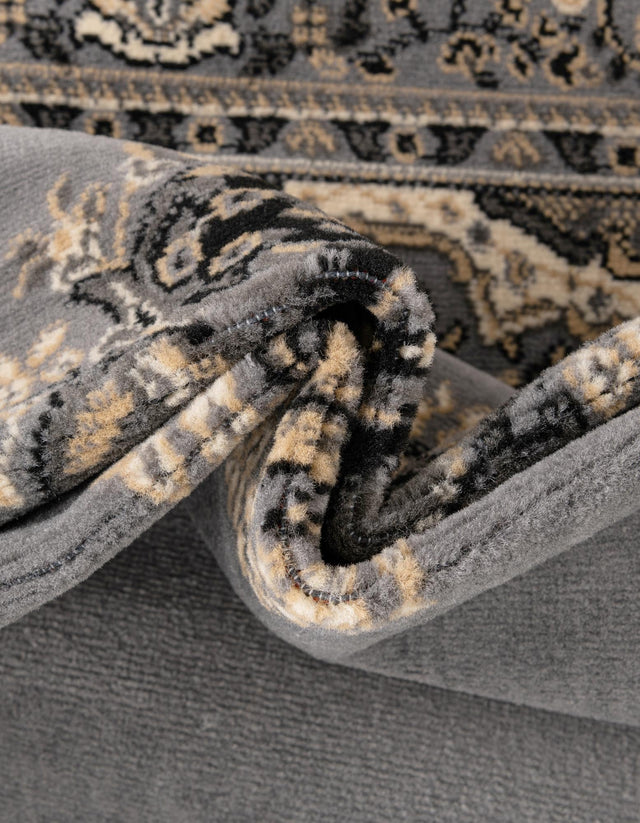 Gray 4' 1 x 6' 1 Reza Rectangle Area Rug 100% Polypropylene Easy Clean Traditional Motif Classic Carpet for Home Interiors for Sale at Rug Engine