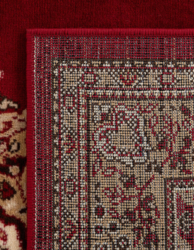 Burgundy 4' 1 x 6' 1 Reza Rectangle Area Rug 100% Polypropylene Easy Clean Traditional Motif Classic Carpet for Home Interiors for Sale at Rug Engine