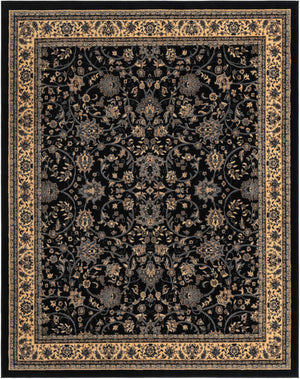 Black 7' 10 x 10' Sialk Hill Rectangle Area Rug 100% Polypropylene Durable Easy Clean Classic Traditional Design Carpet for Interior Design for Sale at Rug Engine