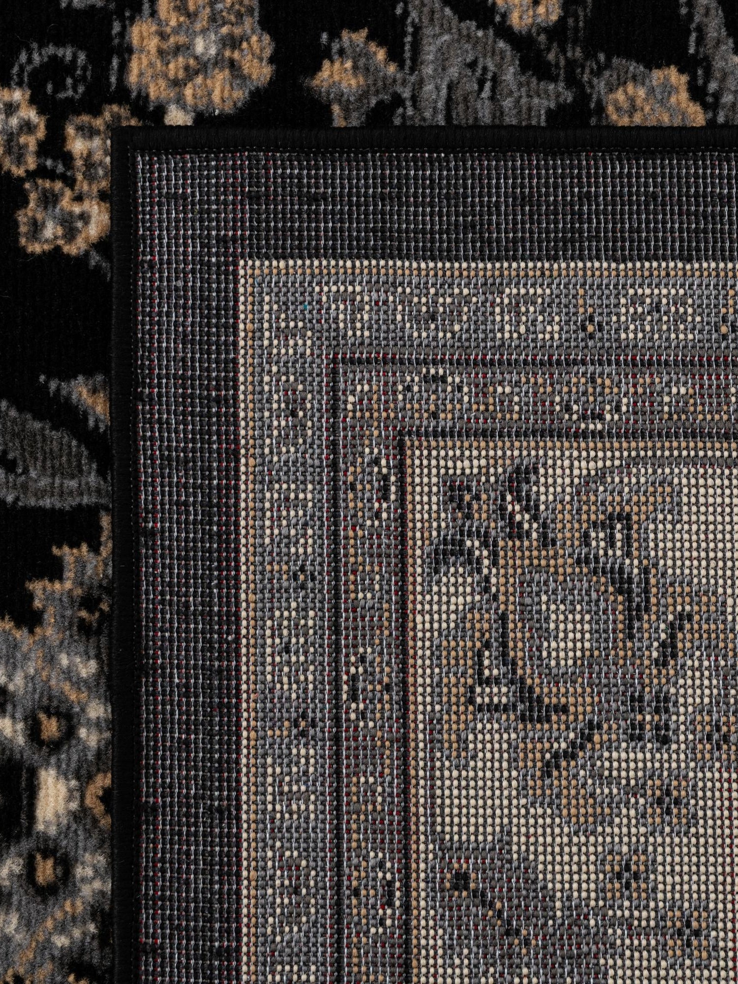 Black 4' 1 x 6' 1 Sialk Hill Rectangle Area Rug 100% Polypropylene Durable Easy Clean Classic Traditional Design Carpet for Interior Design for Sale at Rug Engine
