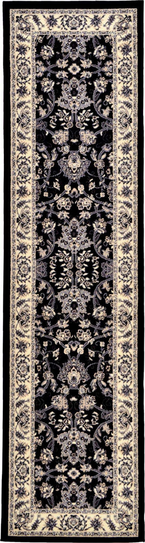 Black 3' x 10' Sialk Hill Runner Rug
