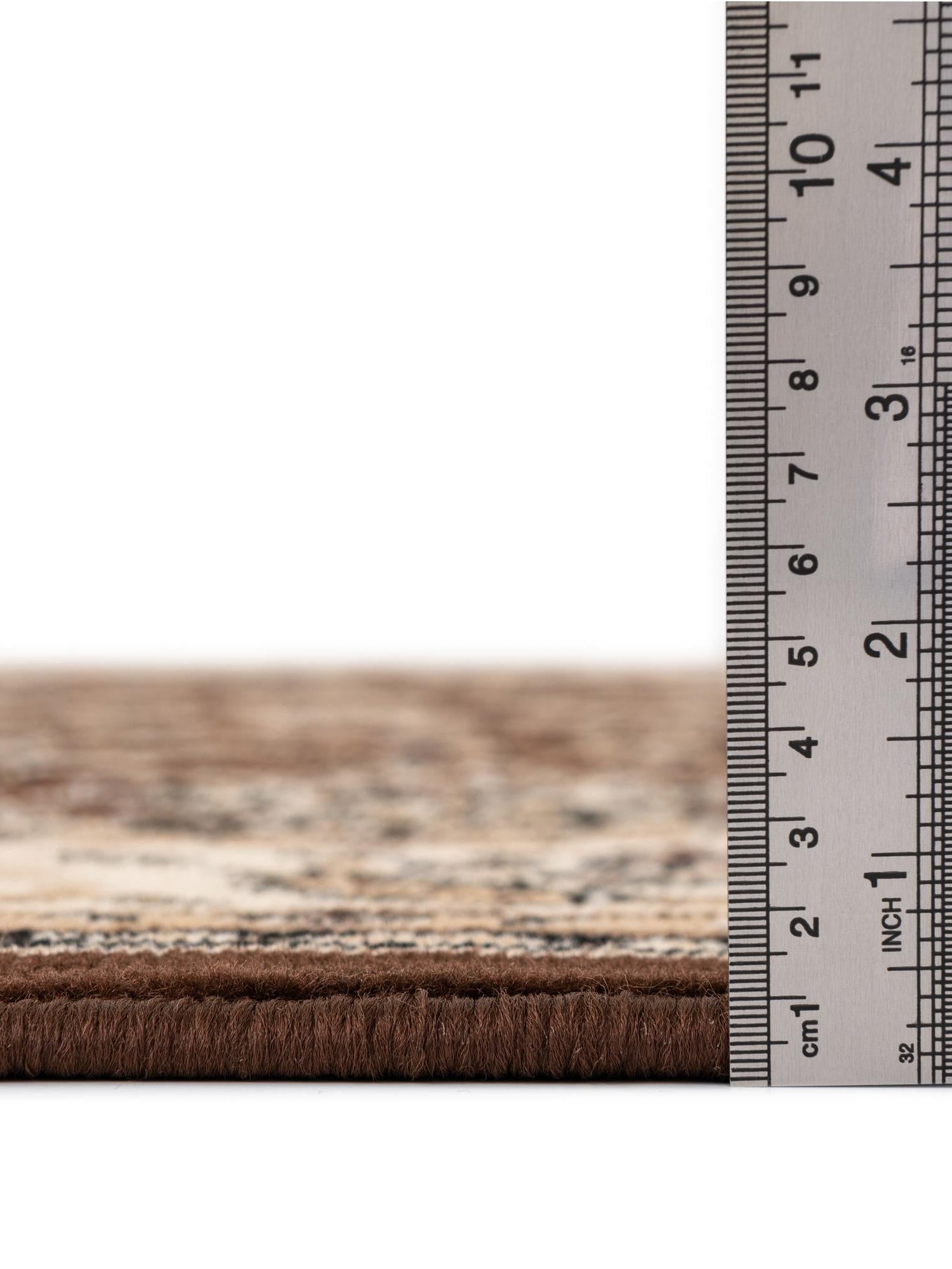 Brown 5' 3 x 5' 3 Sialk Hill Round Area Rug 100% Polypropylene Durable Easy Clean Classic Traditional Design Carpet for Interior Design for Sale at Rug Engine