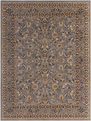 Gray 10' x 13' 1 Sialk Hill Rectangle Area Rug 100% Polypropylene Durable Easy Clean Classic Traditional Design Carpet for Interior Design for Sale at Rug Engine