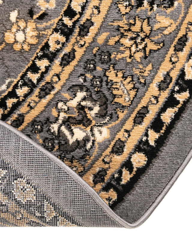 Gray 3' 1 x 3' 1 Sialk Hill Round Area Rug 100% Polypropylene Durable Easy Clean Classic Traditional Design Carpet for Interior Design for Sale at Rug Engine