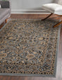 Gray 5' 3 x 8' Sialk Hill Rectangle Area Rug 100% Polypropylene Durable Easy Clean Classic Traditional Design Carpet for Interior Design for Sale at Rug Engine