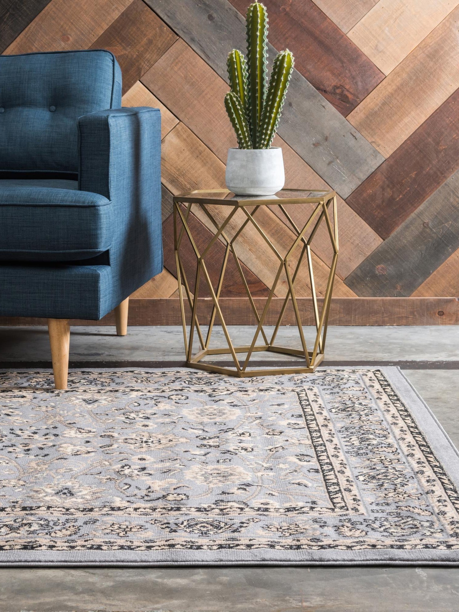 Gray 7' 10 x 10' Sialk Hill Rectangle Area Rug 100% Polypropylene Durable Easy Clean Classic Traditional Design Carpet for Interior Design for Sale at Rug Engine