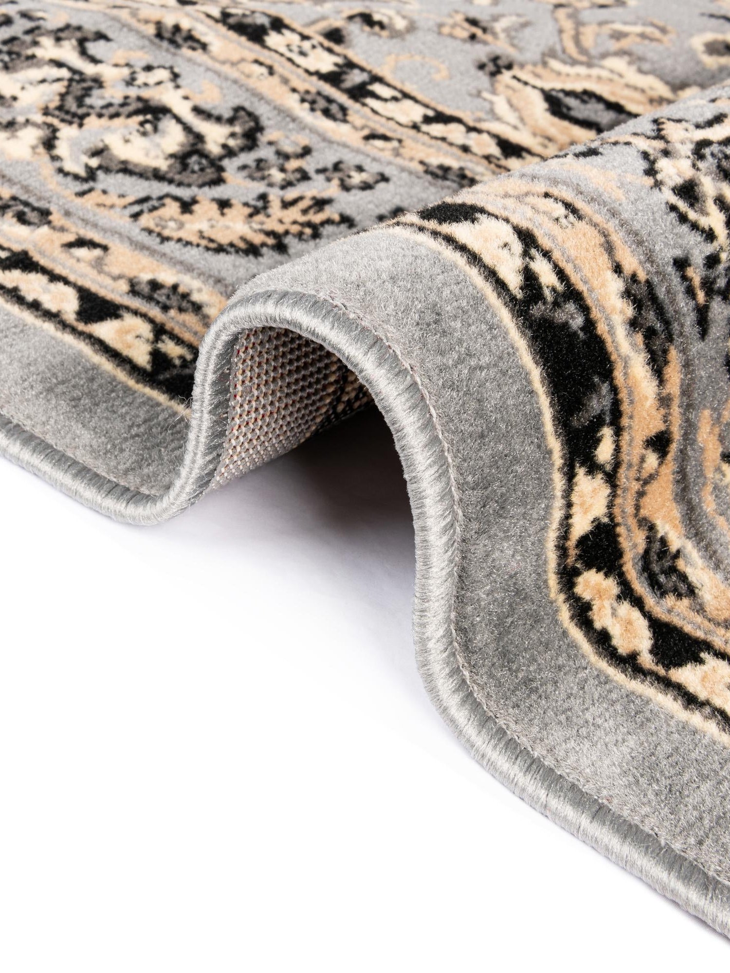 Gray 6' 1 x 9' Sialk Hill Rectangle Area Rug 100% Polypropylene Durable Easy Clean Classic Traditional Design Carpet for Interior Design for Sale at Rug Engine