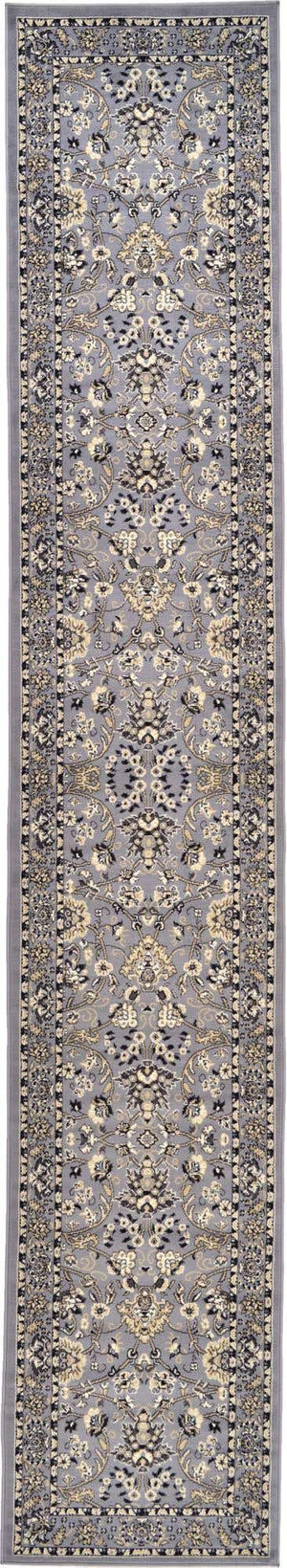 Gray 3' 1 x 16' 5 Sialk Hill Runner Area Rug 100% Polypropylene Durable Easy Clean Classic Traditional Design Carpet for Interior Design for Sale at Rug Engine