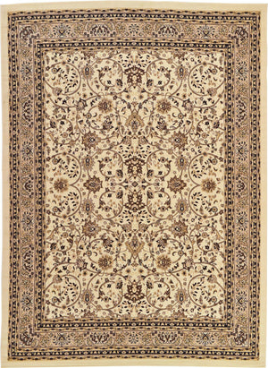 Ivory 10' x 13' 1 Sialk Hill Rectangle Area Rug 100% Polypropylene Durable Easy Clean Classic Traditional Design Carpet for Interior Design for Sale at Rug Engine