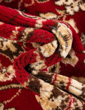 Burgundy 5' 3 x 8' Sialk Hill Rectangle Rug