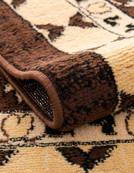 Brown 6' 1 x 9' Taftan Rectangle Area Rug