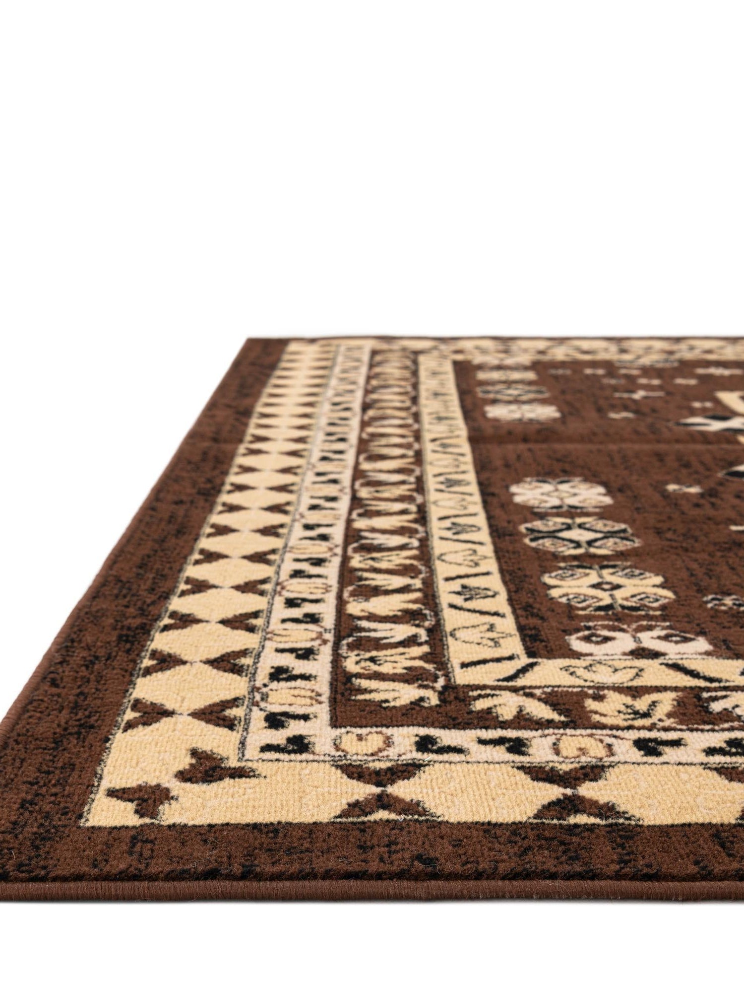 Brown 6' 1 x 9' Taftan Rectangle Area Rug