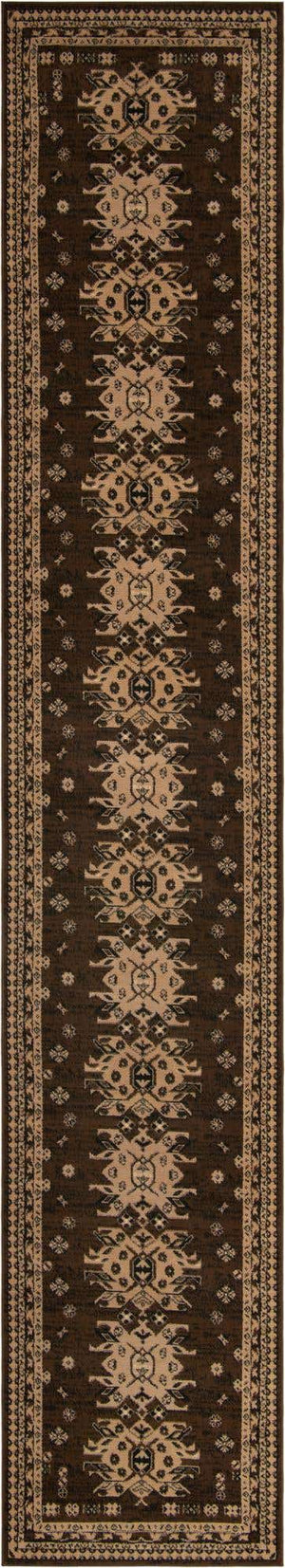 Brown 3' 1 x 16' 5 Taftan Runner Rug