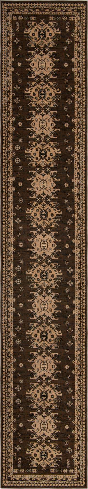 Brown 3' 1 x 16' 5 Taftan Runner Rug